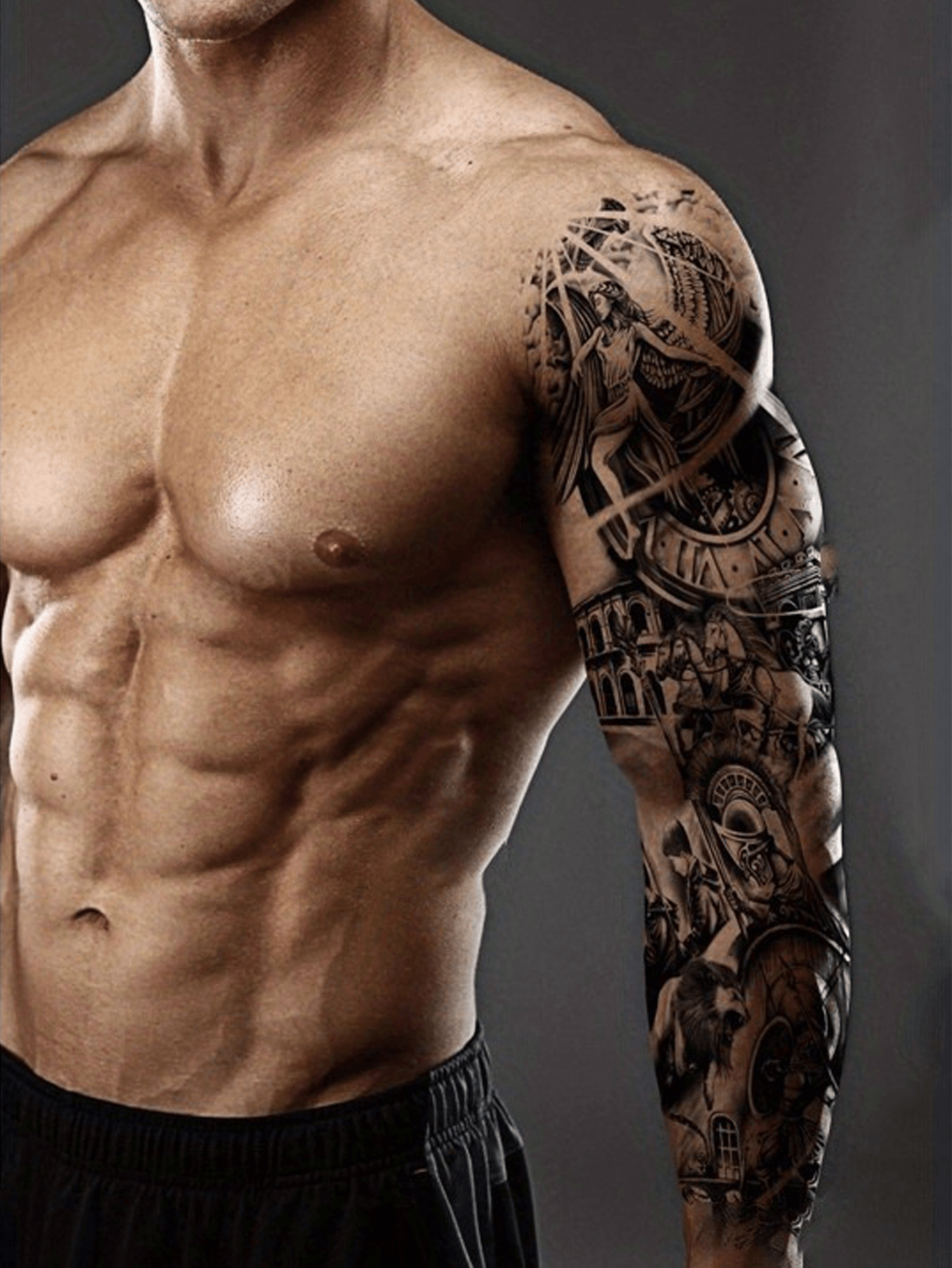 Durable, hypoallergenic waterproof full arm temporary tattoo sleeve patch